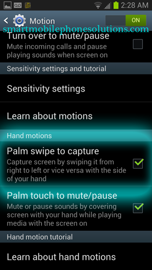 how to take a screenshot android 4.1 galaxy s 3 palm swipe to capture checked